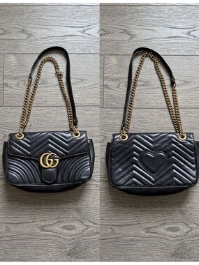 Crossbody Gucci Bag with Gold Chain Strap